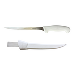 Sicut Sicut 8" Semi Flex Filleting Knife with scabbard - White Handle