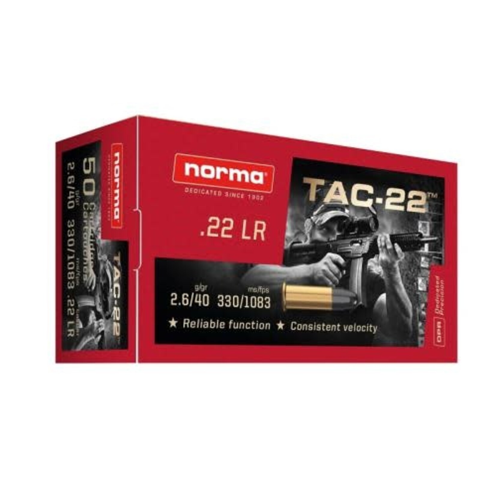 Norma NORMA TAC  22lr 40gr 22LR  LRN 50 Pack