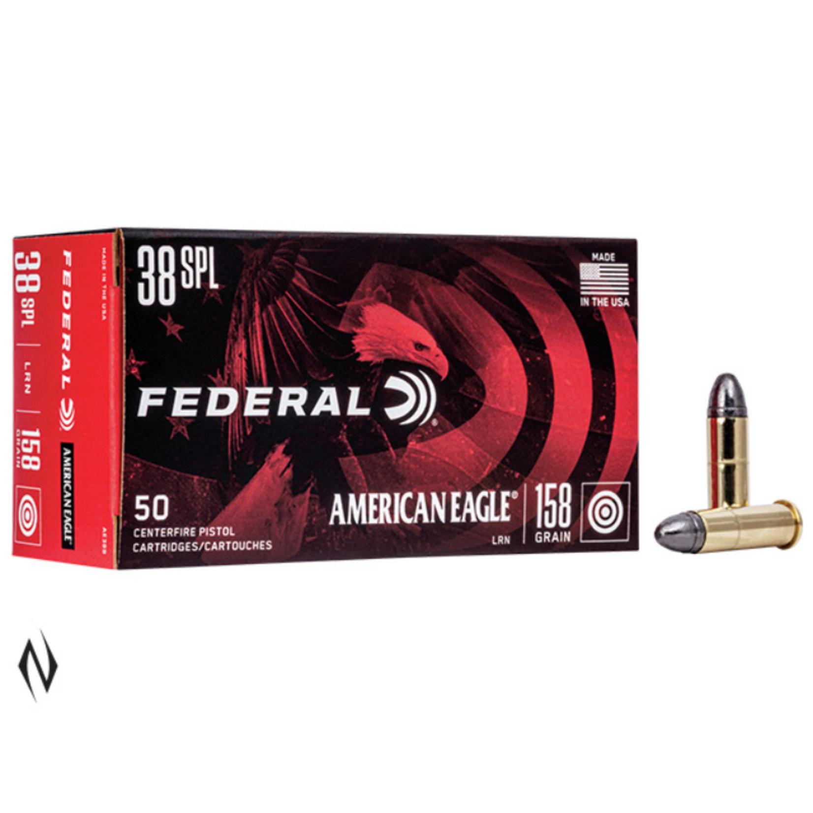 Federal Ammunition Federal American Eagle 38spl 158gr RN 50Pack