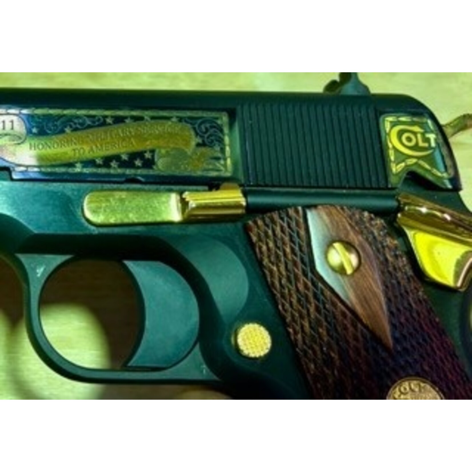 Pre Owned Assorted COLT 45 1911 COLLECTORS 24k accents America remembers Centennial USMC 82 of 500 WW2 M1911A1 REPROD 2841327