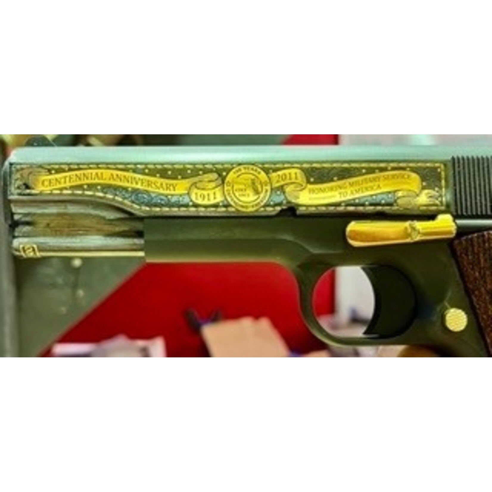 Pre Owned Assorted COLT 45 1911 COLLECTORS 24k accents America remembers Centennial USMC 82 of 500 WW2 M1911A1 REPROD 2841327