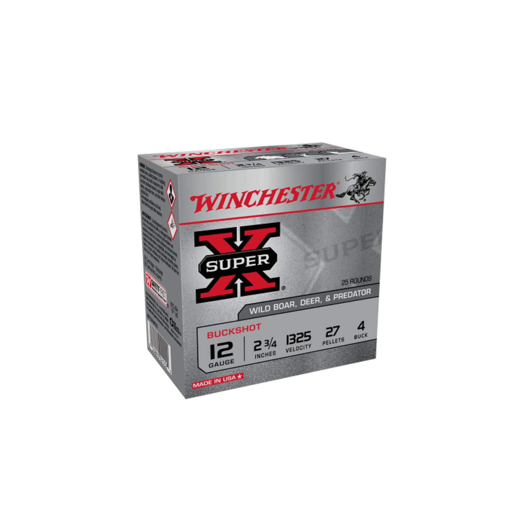 Winchester Winchester 12g  4 Buck 27 Pellets - 25 Pack