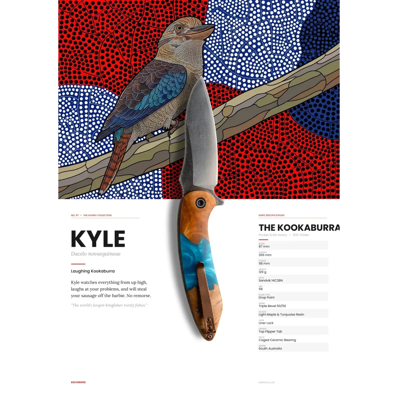 Koi Koi Knife - Kyle The Kookaburra