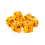 Old School Old School 7 Piece DnD RPG Dice Set: Sparkle - Translucent Orange w/ Black