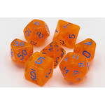 Old School Old School 7 Piece DnD RPG Dice Set: Galaxy - Orange Shimmer