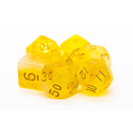 Old School Old School 7 Piece DnD RPG Dice Set: Nebula - Yellow
