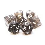 Old School Old School 7 Piece DnD RPG Dice Set: Sparkle - Translucent Black