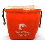 Old School Bag of Many Pouches RPG DnD Dice Bag: Orange