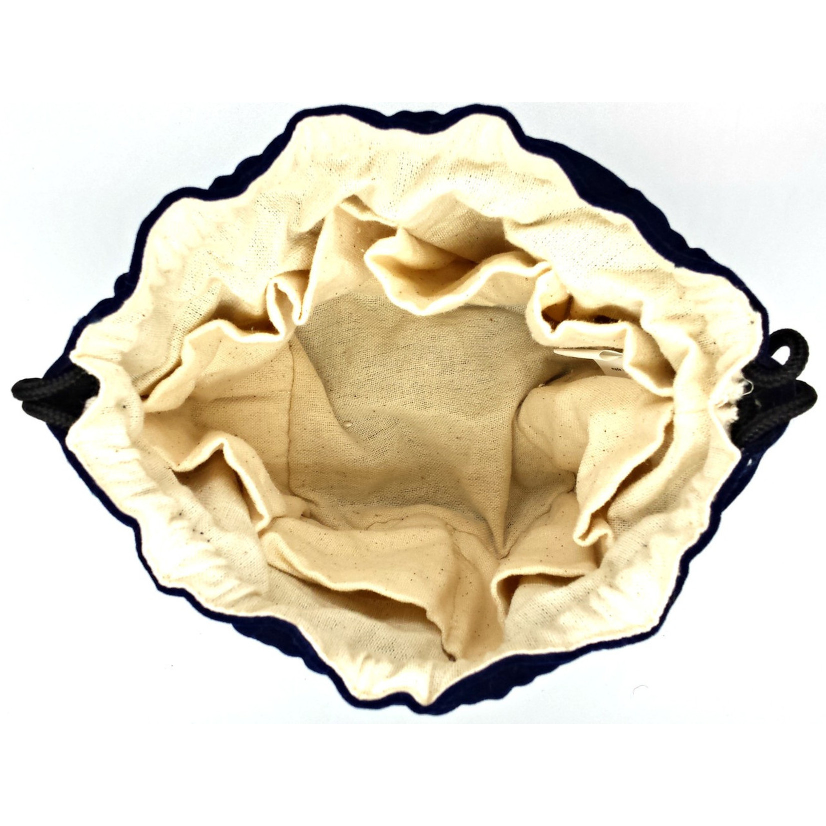 Old School Bag of Many Pouches RPG DnD Dice Bag: Blue