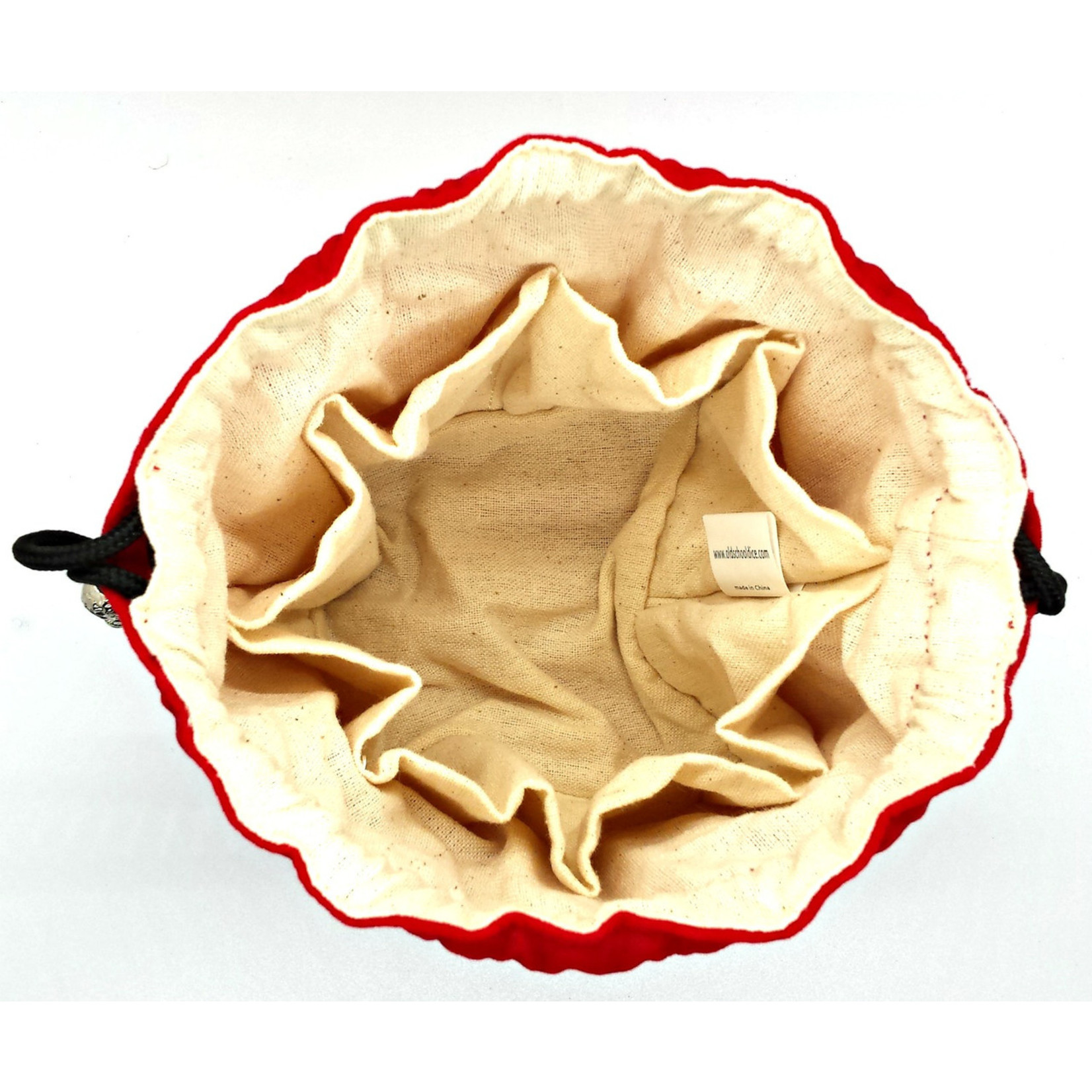 Old School Bag of Many Pouches RPG DnD Dice Bag: Red