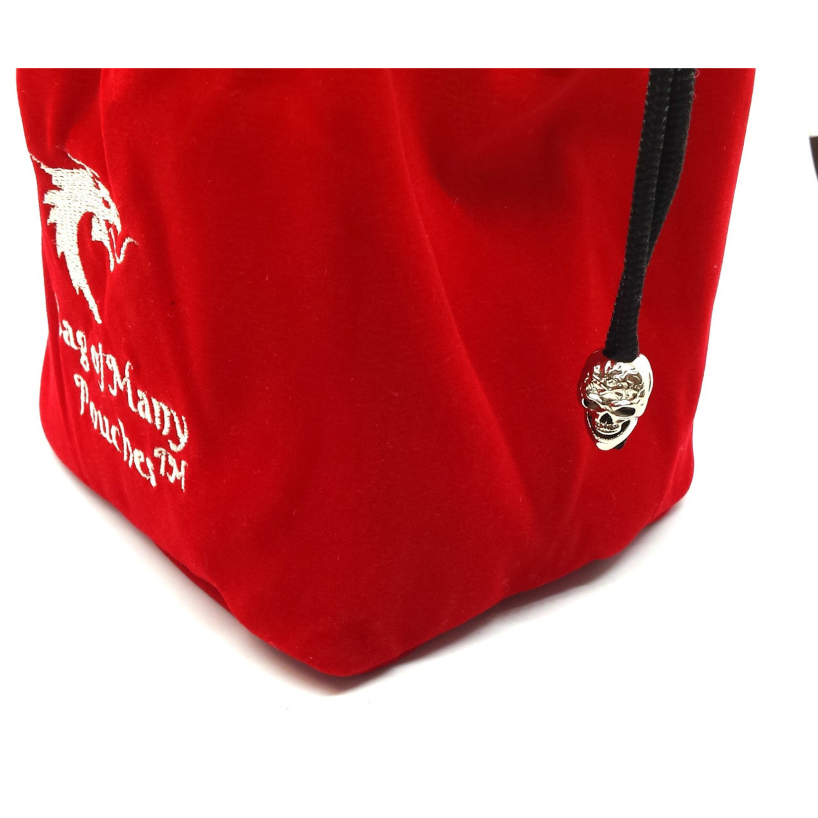 Old School Bag of Many Pouches RPG DnD Dice Bag: Red