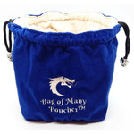 Old School Bag of Many Pouches RPG DnD Dice Bag: Royal Blue