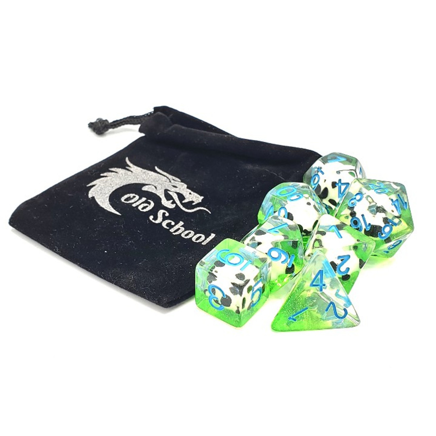 Old School Old School 7 Piece DnD RPG Dice Set: Animal Kingdom - Panda Party