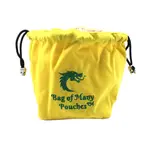 Old School Bag of Many Pouches RPG DnD Dice Bag: Yellow w/ Green