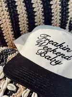 Freakin' Weekend Baby - Black Vintage Trucker Hat