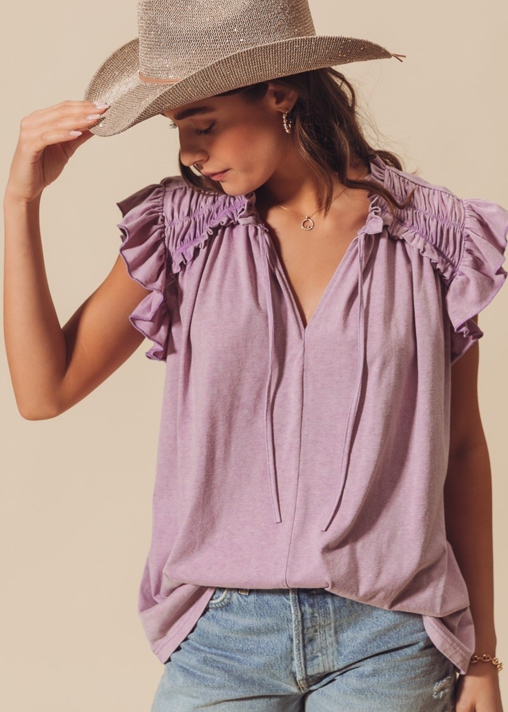 Stacey lavender top