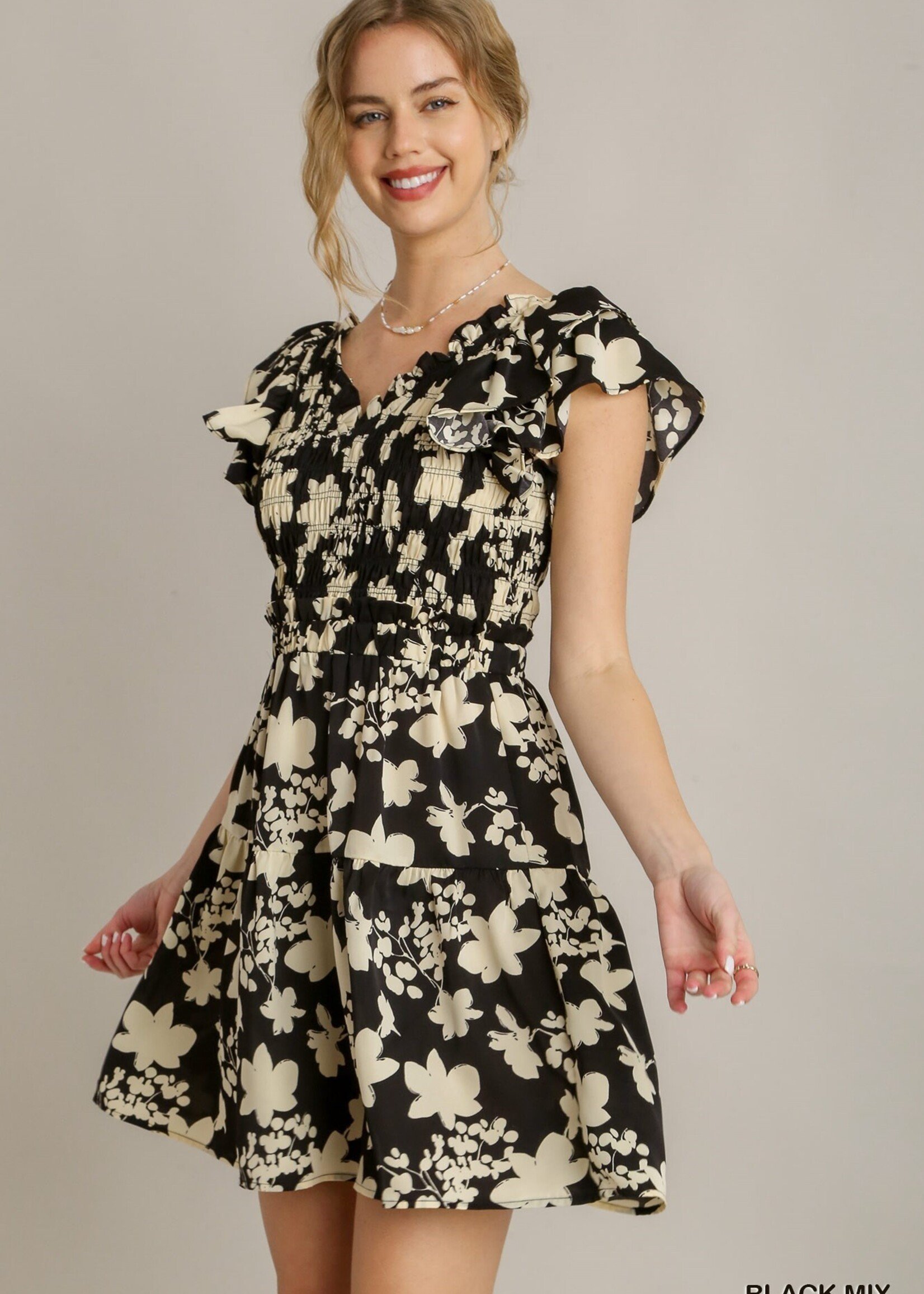 Genny black mix dress