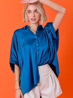 Darla satin top blue