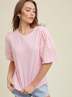 Wendy bubblegum knit top