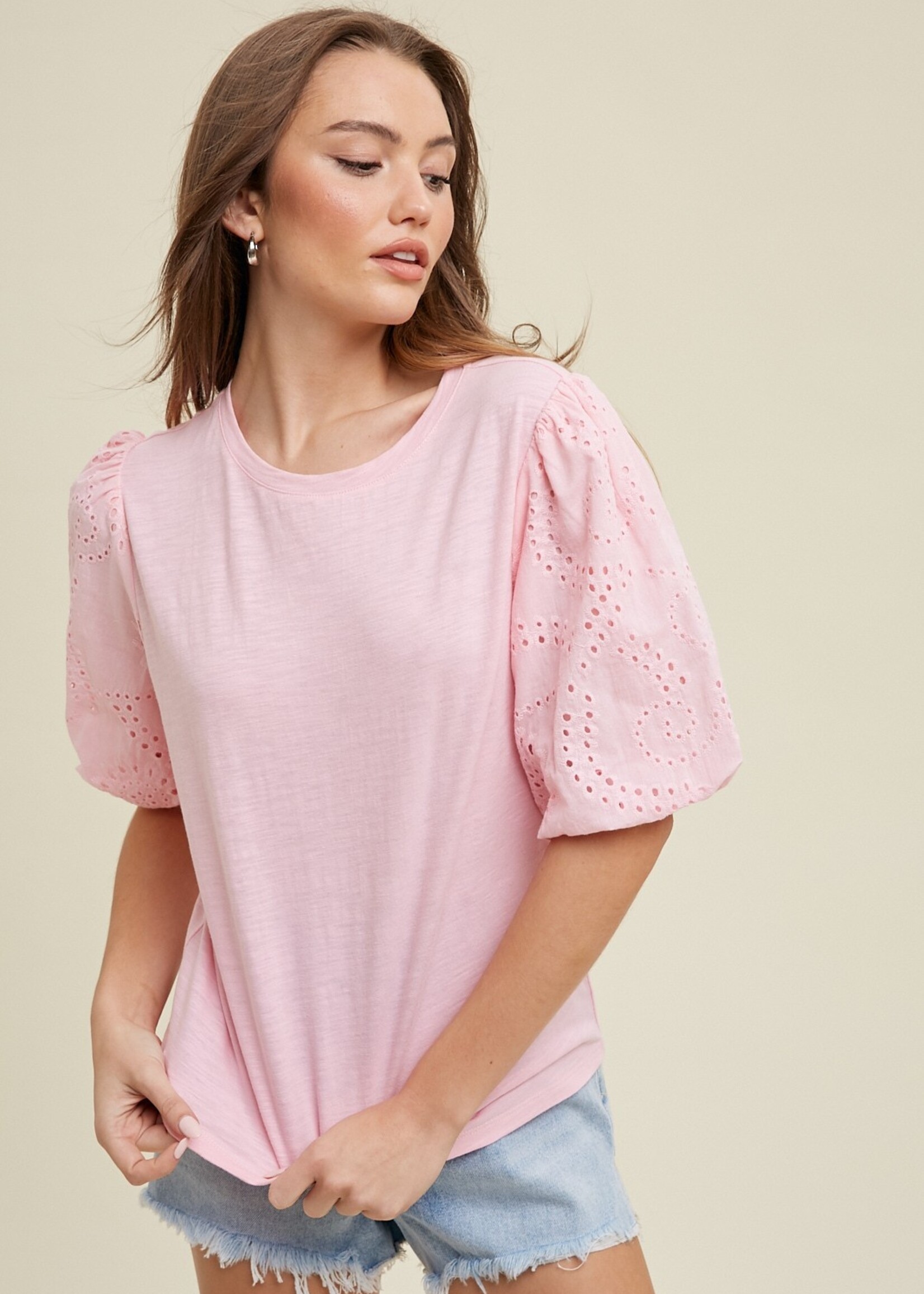 Wendy bubblegum knit top