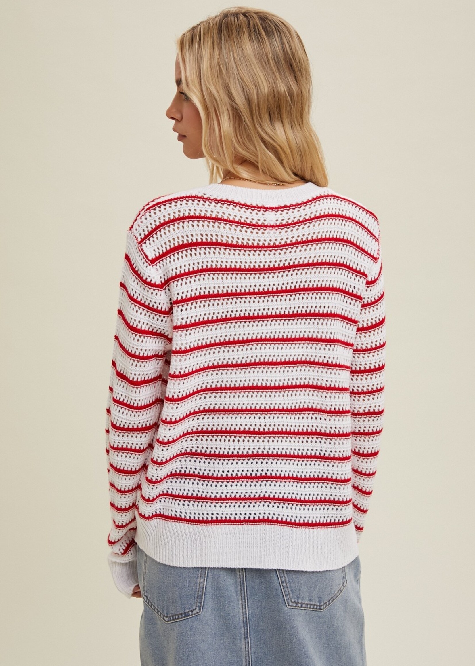 West striped cardigan