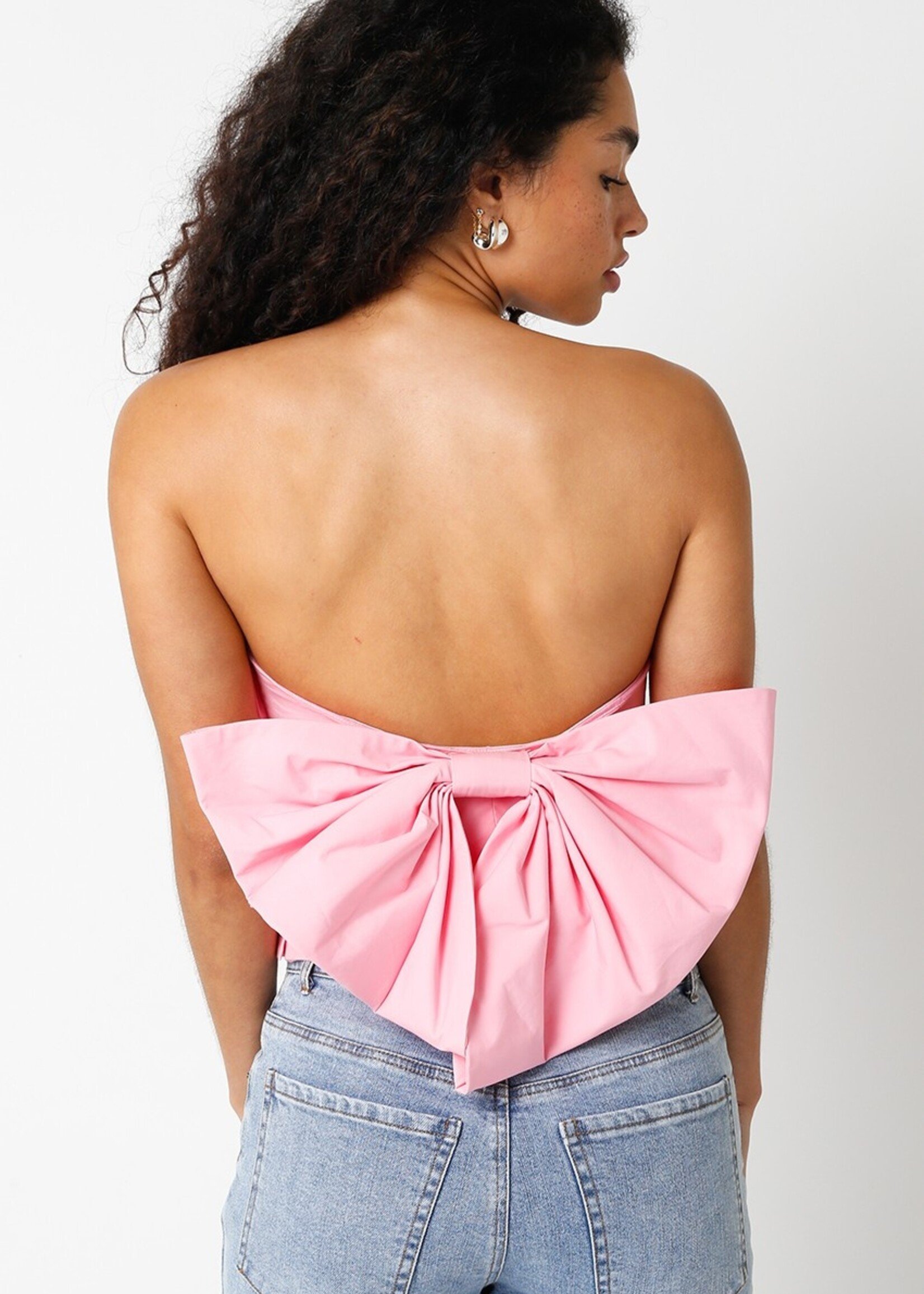 Odette pink bow top