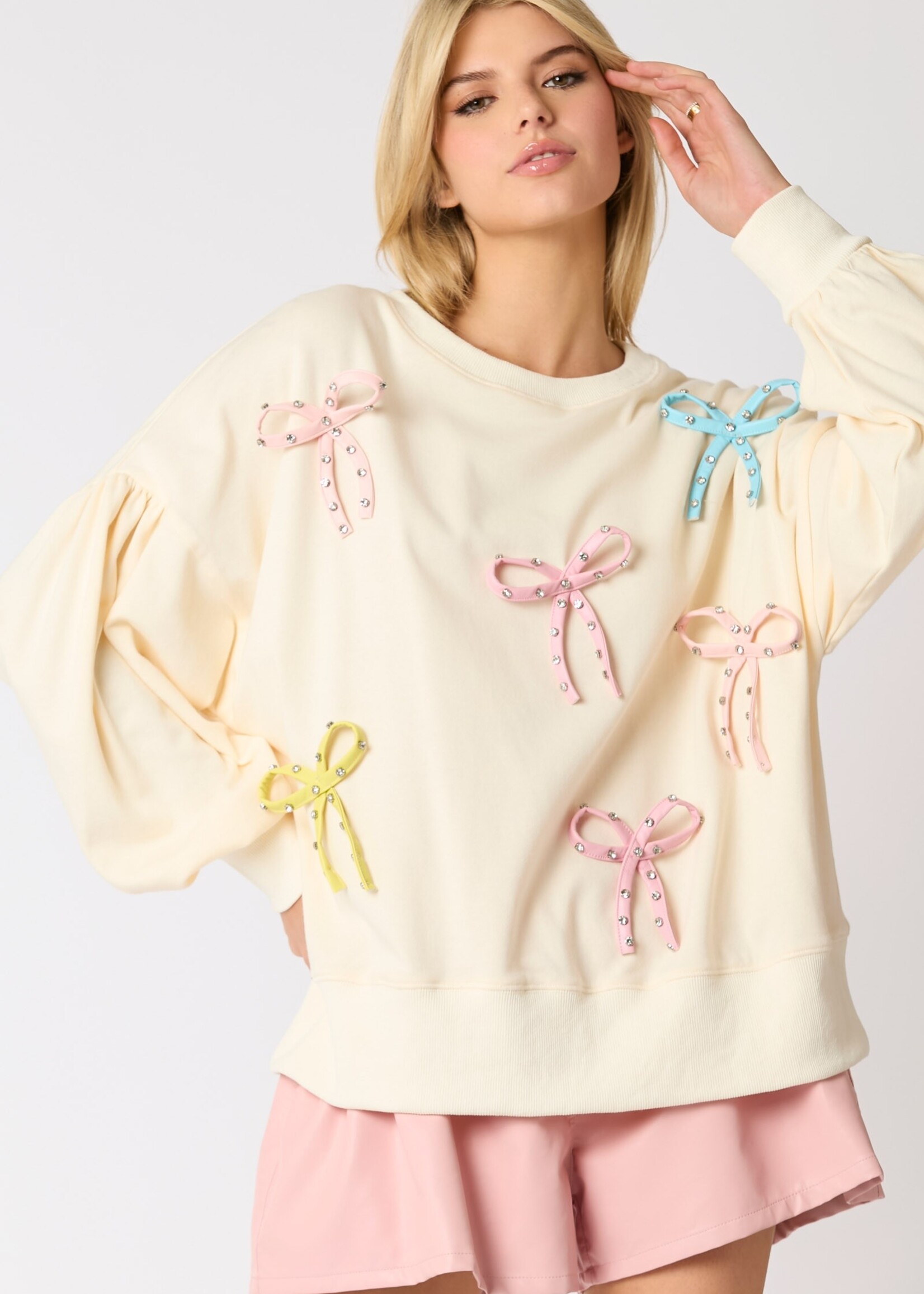 Polly bow sweatshirt