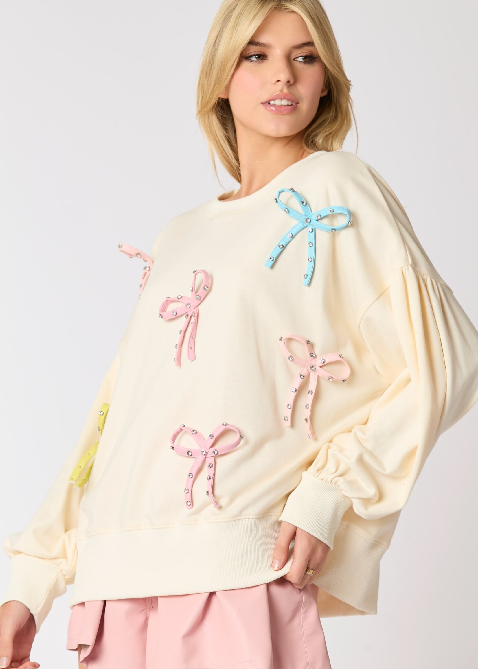 Polly bow sweatshirt