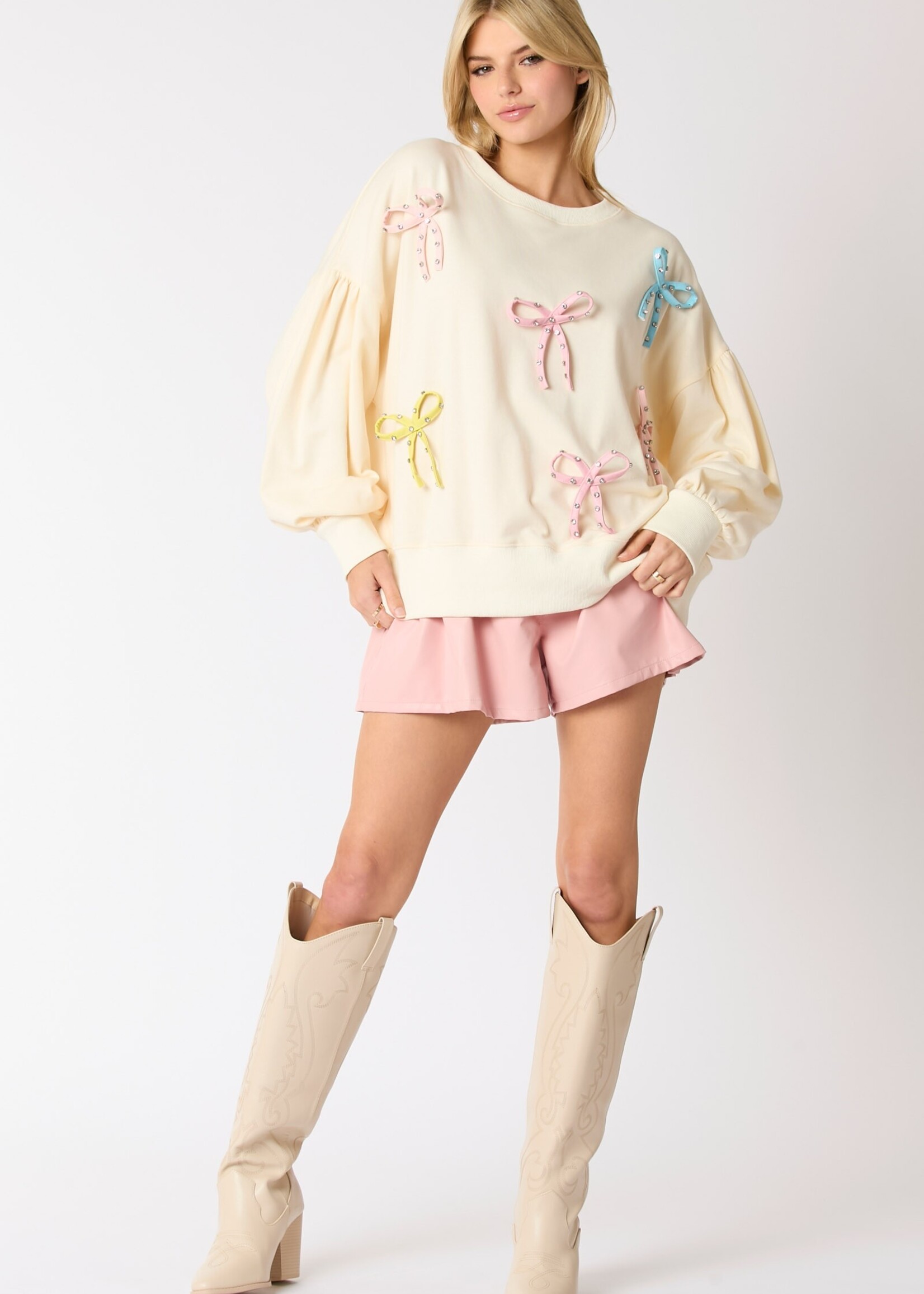 Polly bow sweatshirt