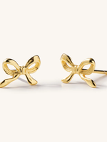 Dainty Bow Studs- Gold