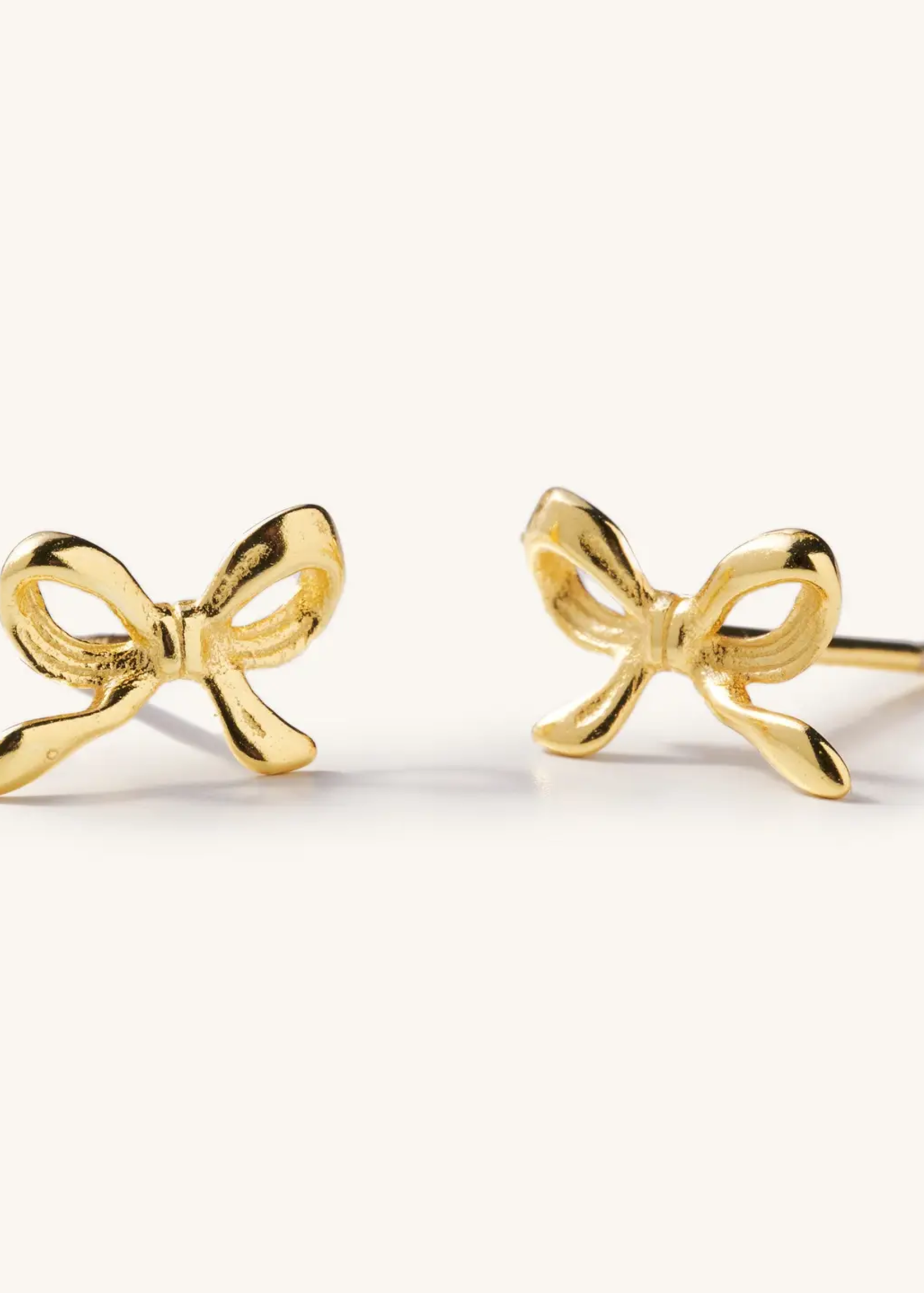 Dainty Bow Studs- Gold