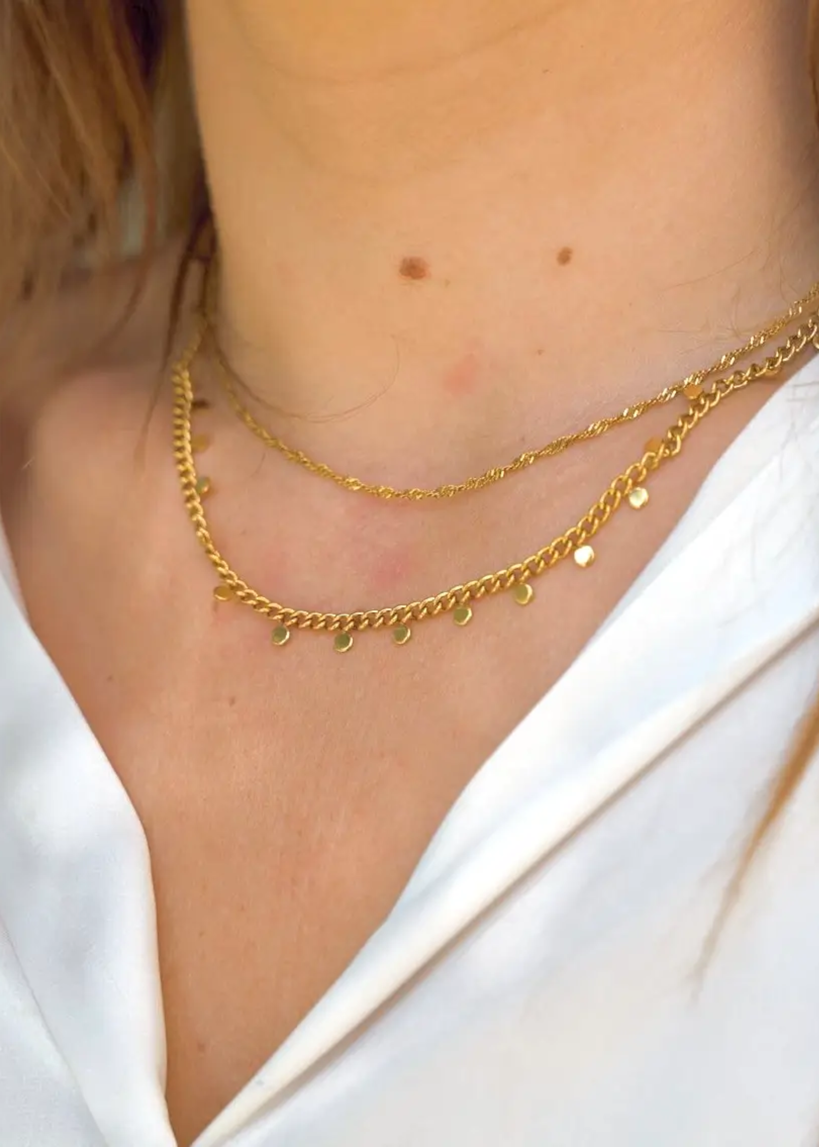 Mini Gold Disk Choker