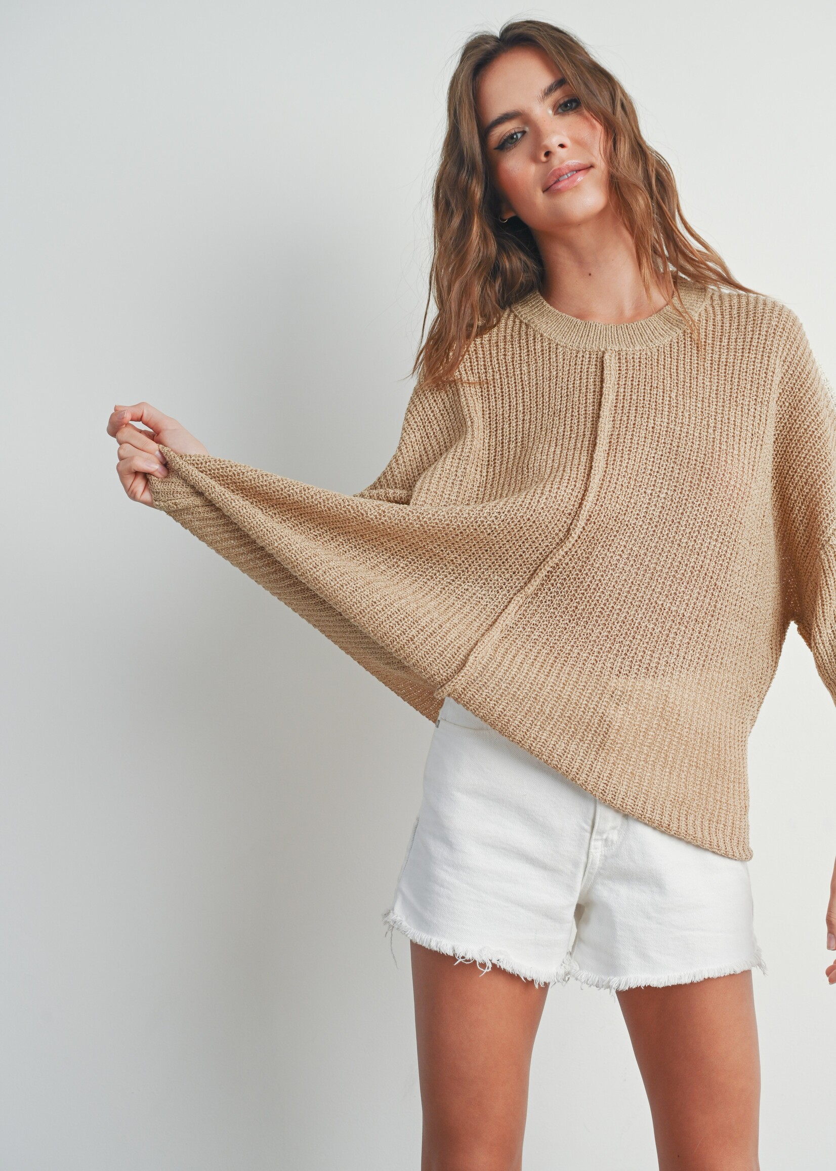 Brielle taupe sweater