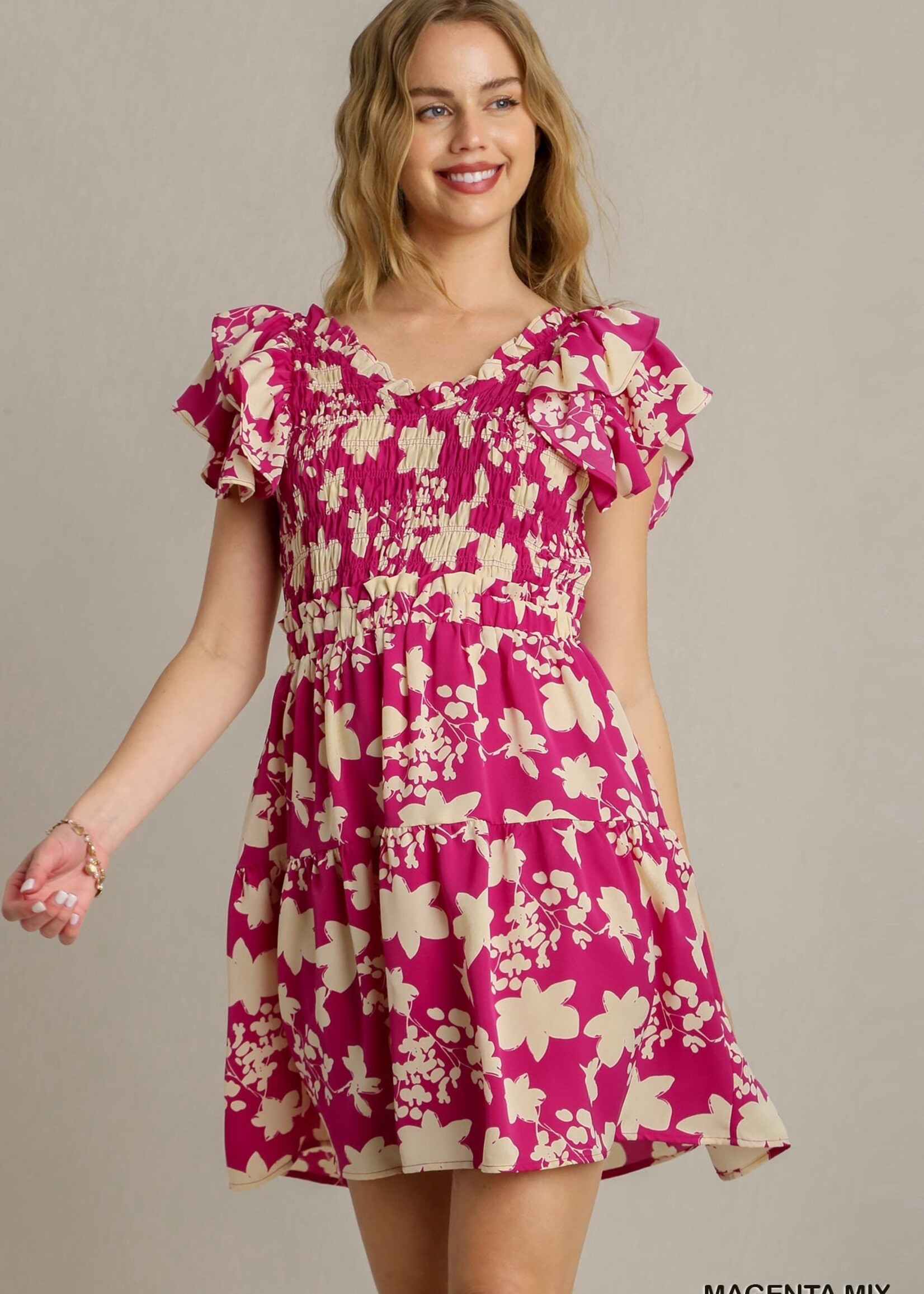 Giselle magenta dress