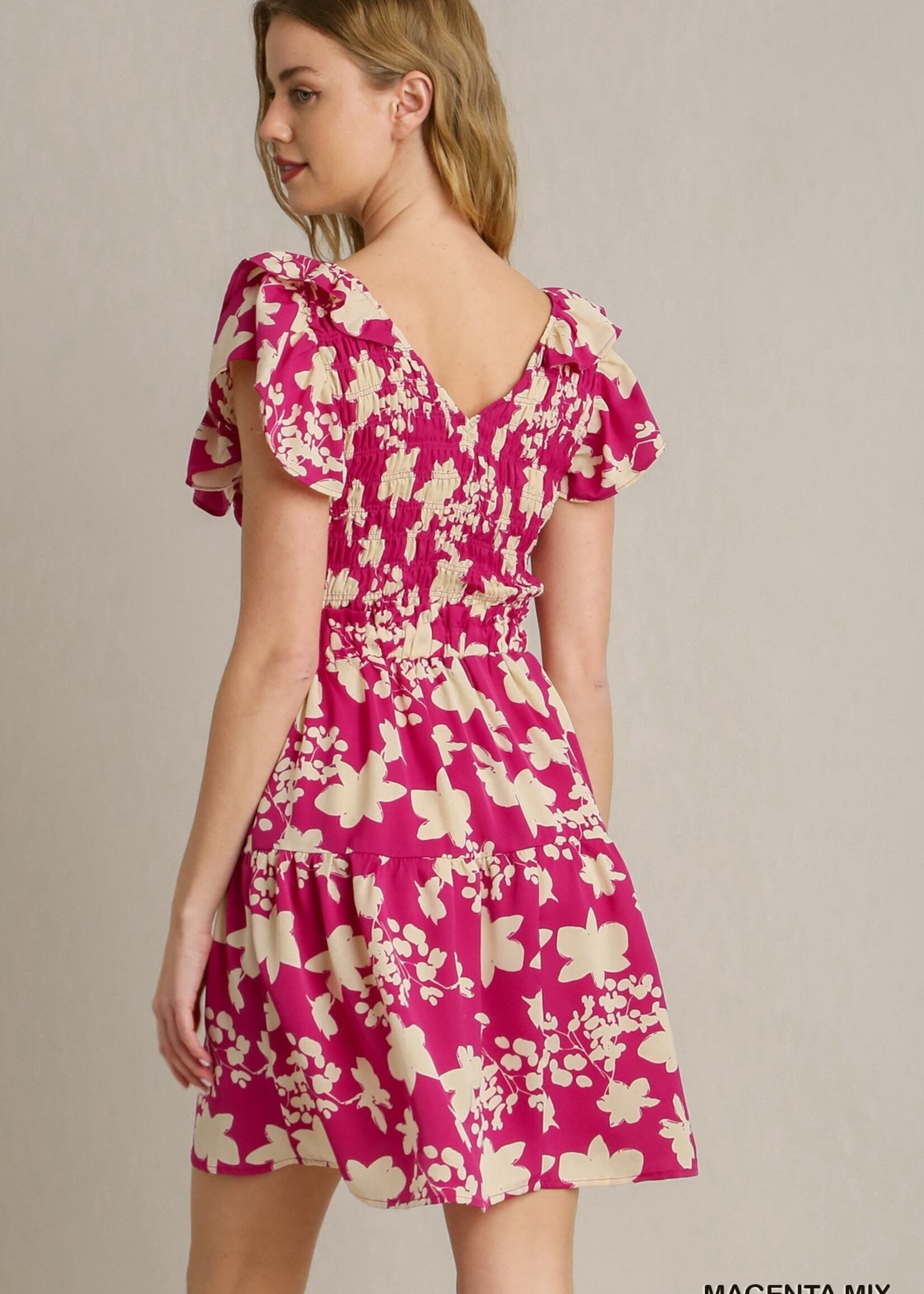 Giselle magenta dress