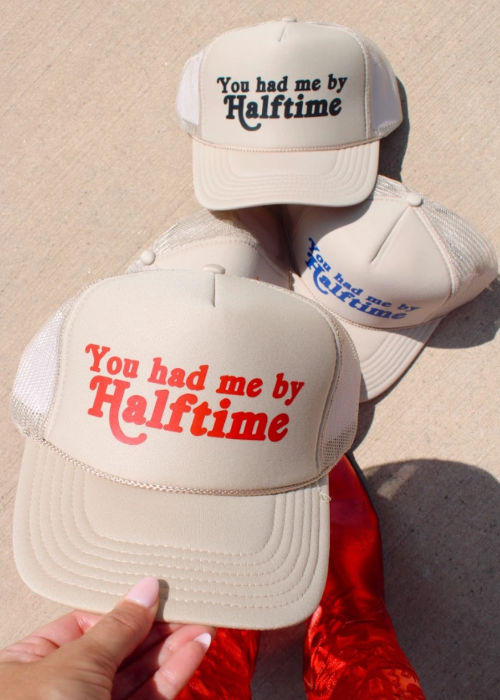 You Had Me By Halftime - RED Trucker Hat