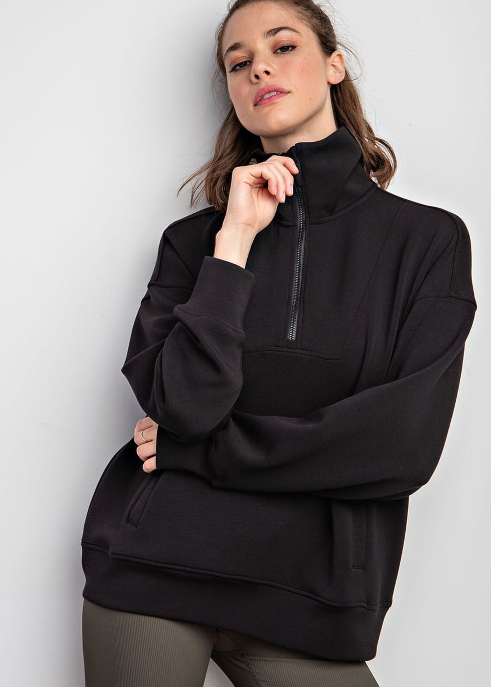 quater zip pullover