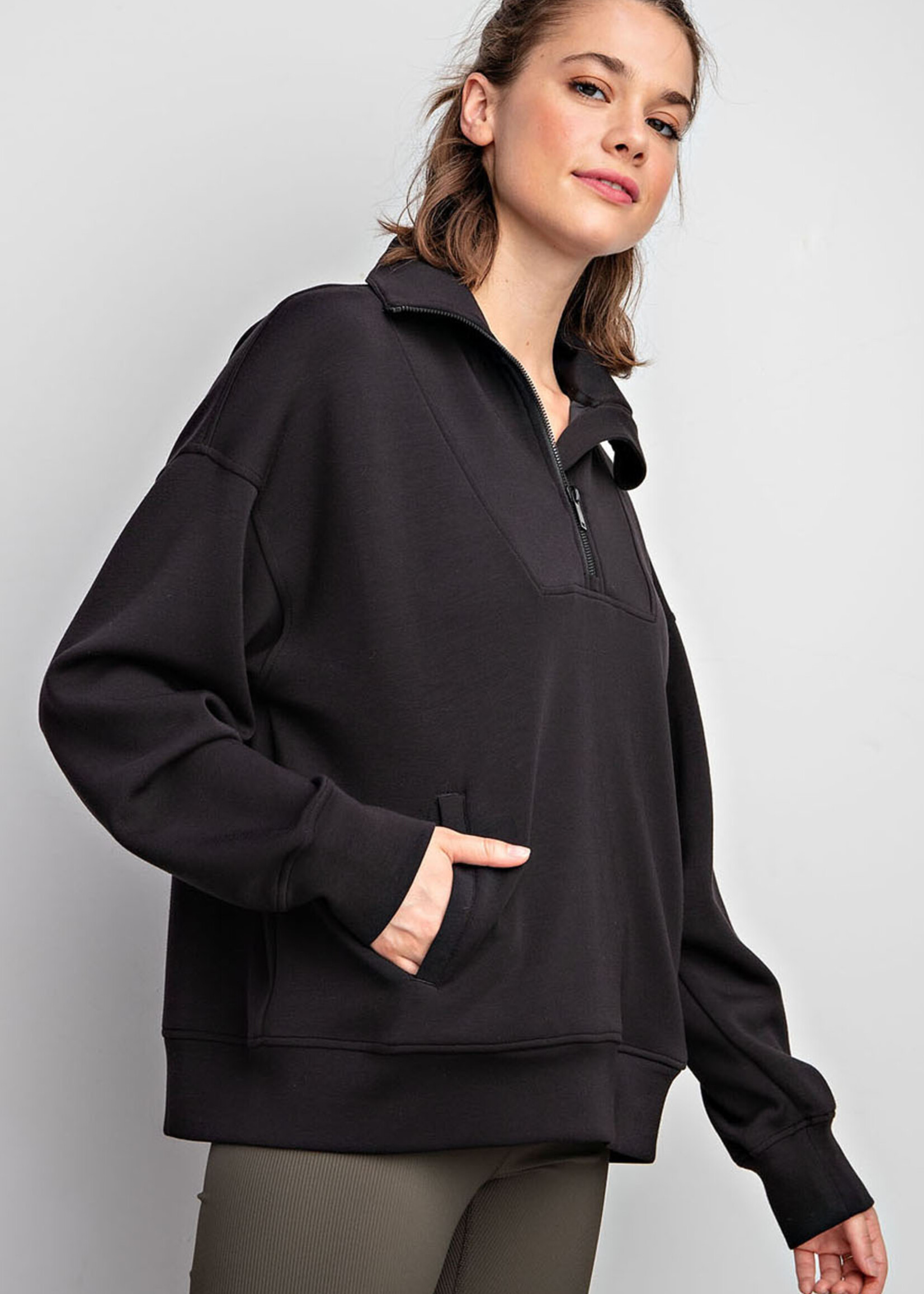 quater zip pullover