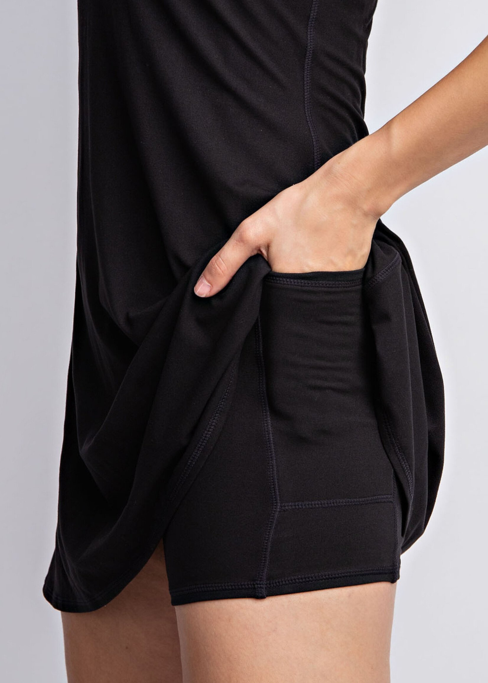 Black tennis romper dress