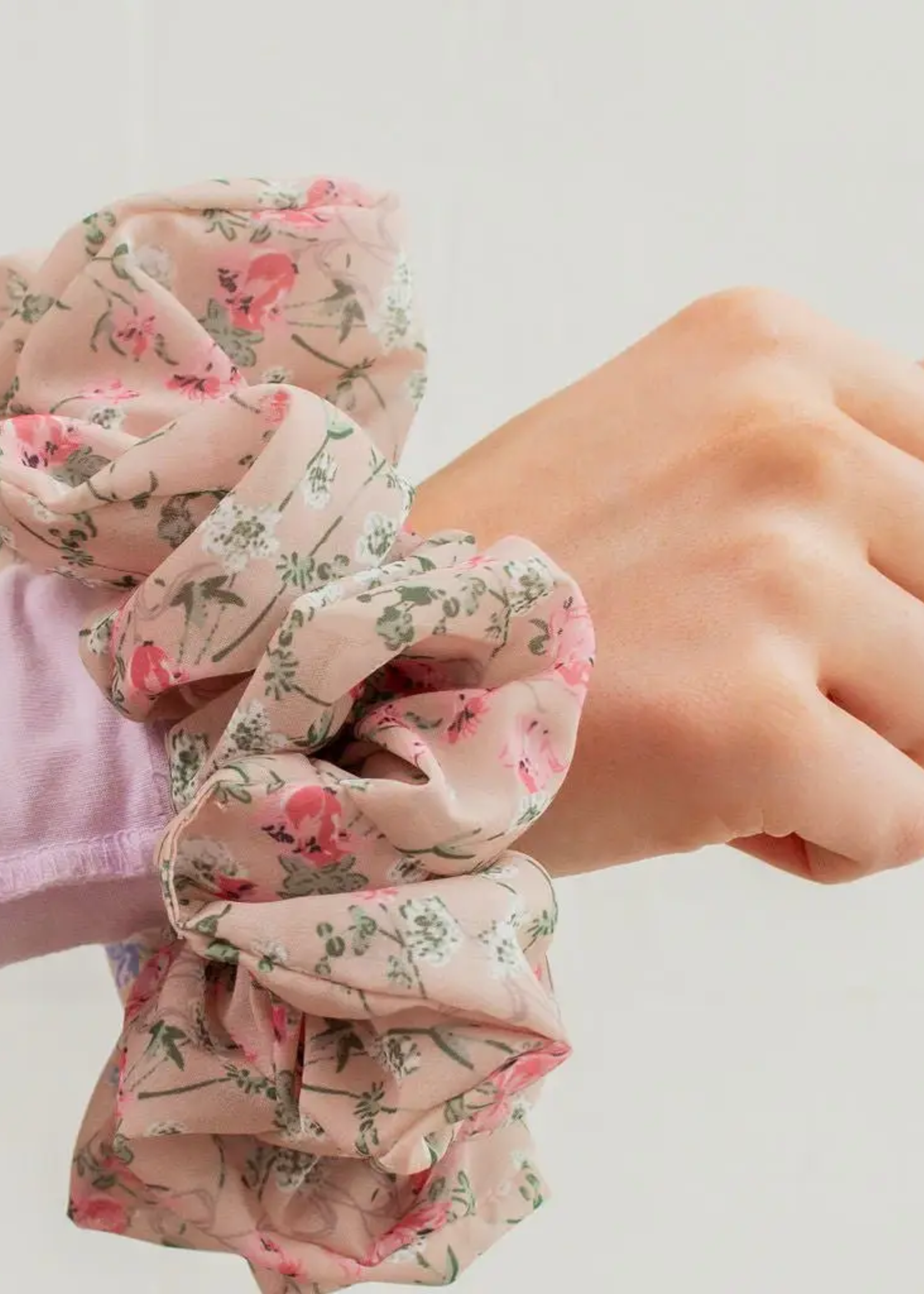 Spring Flowers Jumbo Scrunchie