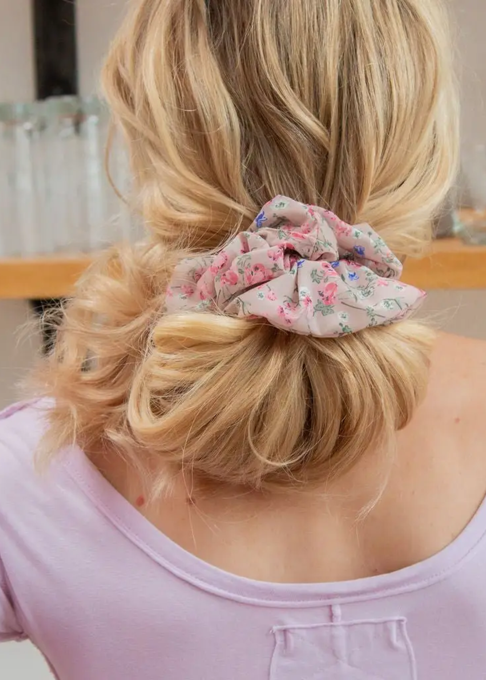 Spring Flowers Jumbo Scrunchie