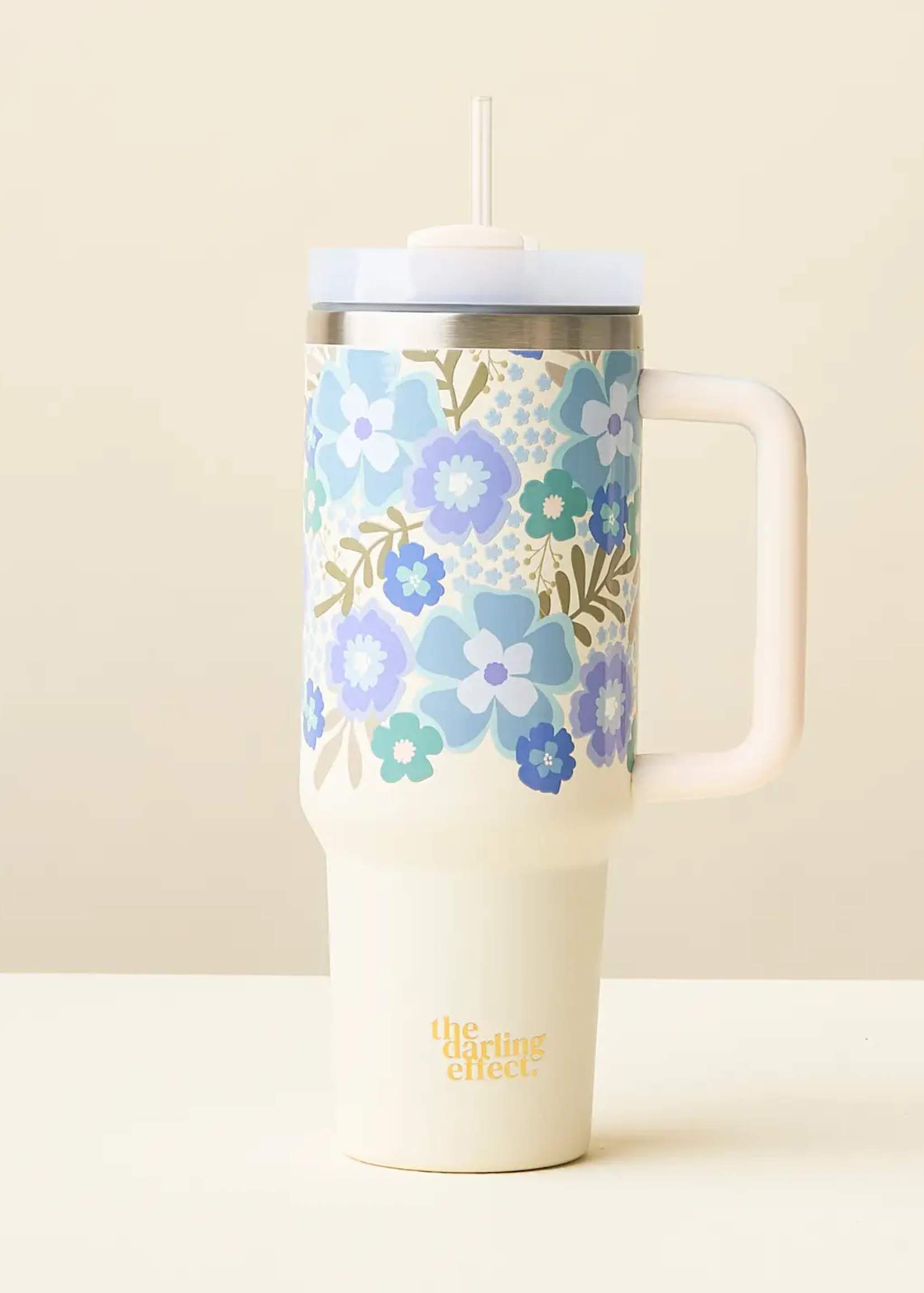 Tumbler-Beyond Blooms Blue Green