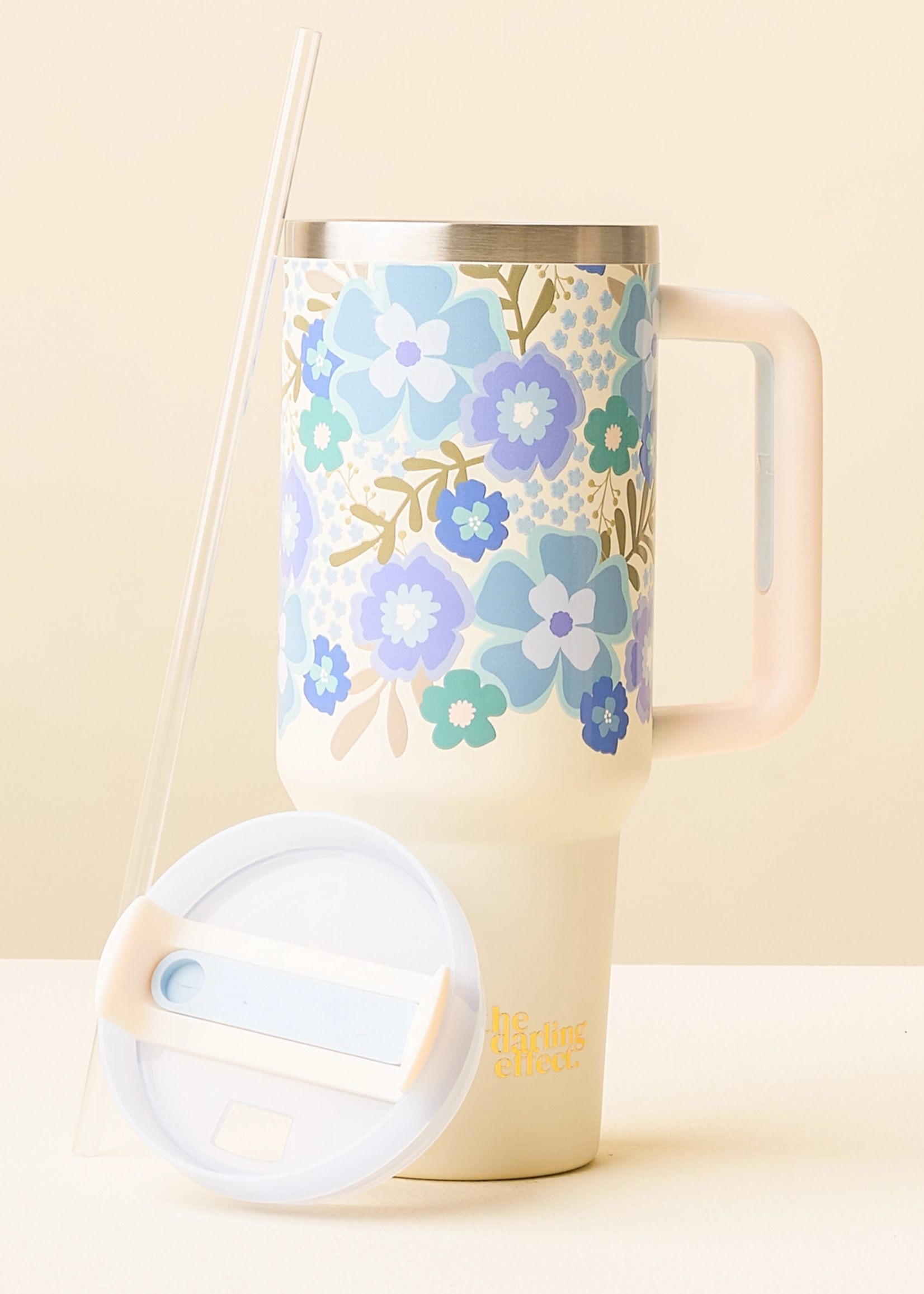 Tumbler-Beyond Blooms Blue Green