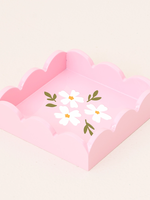 Scallop Trinket Tray-Floral Blush