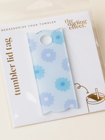 Tumbler Lid Tag-Darling Daisy Aqua