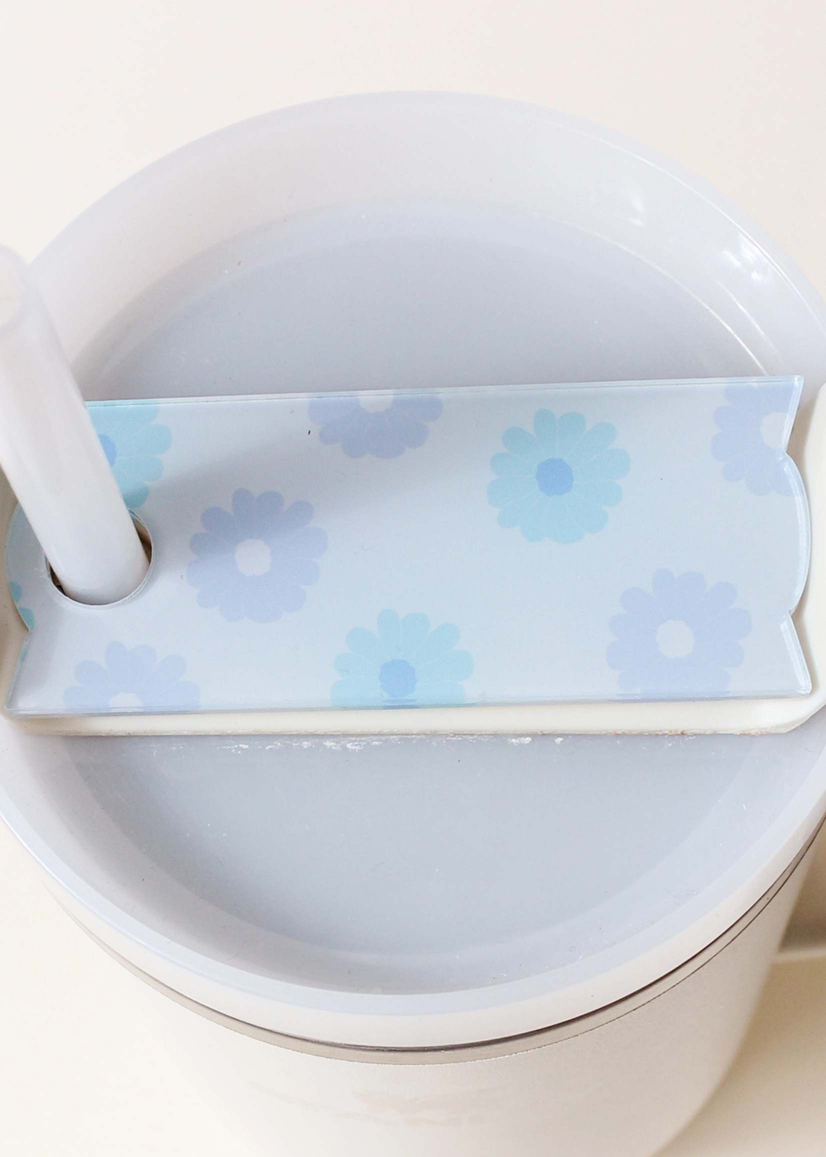 Tumbler Lid Tag-Darling Daisy Aqua