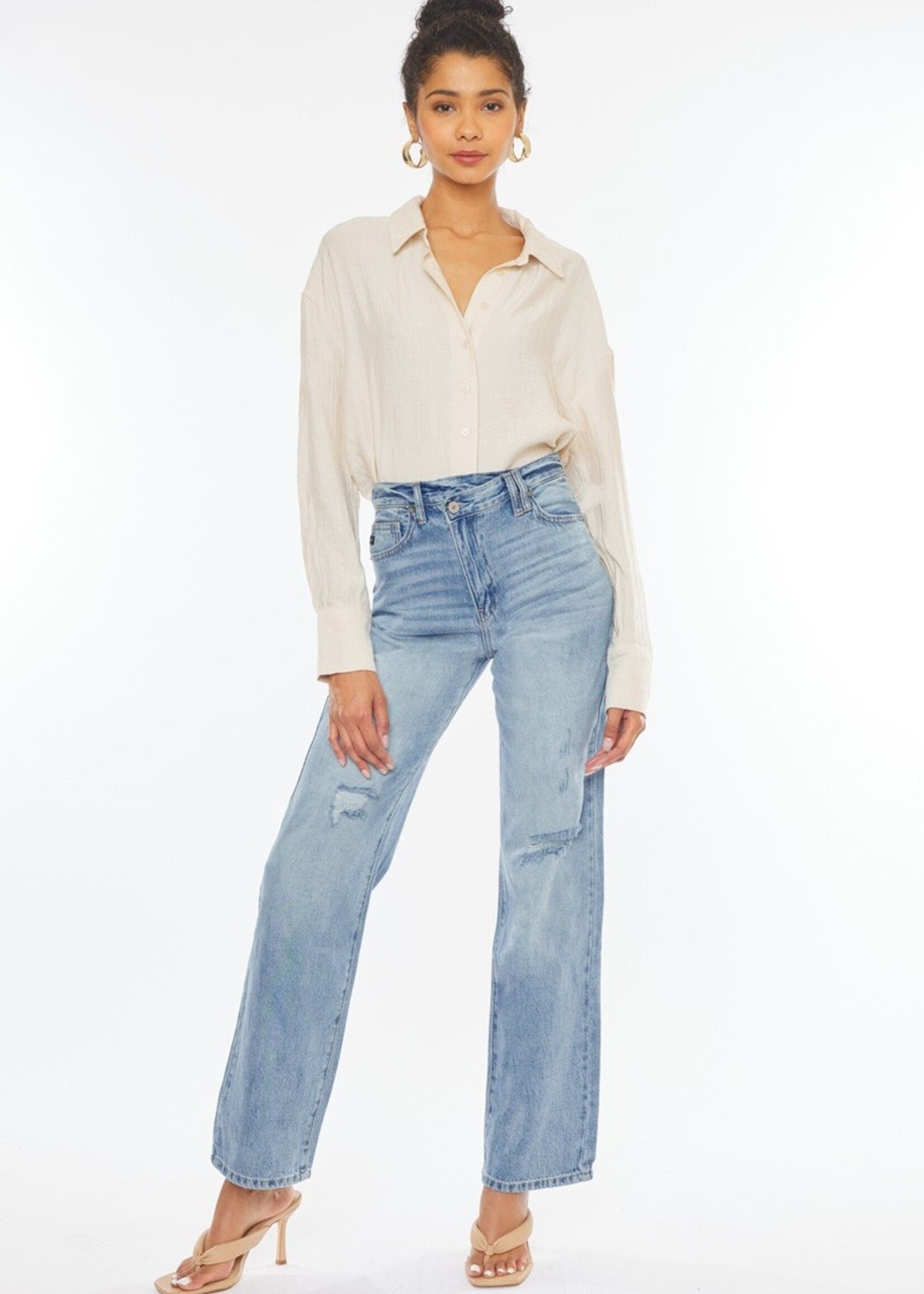 Kancan wide leg straight jeans