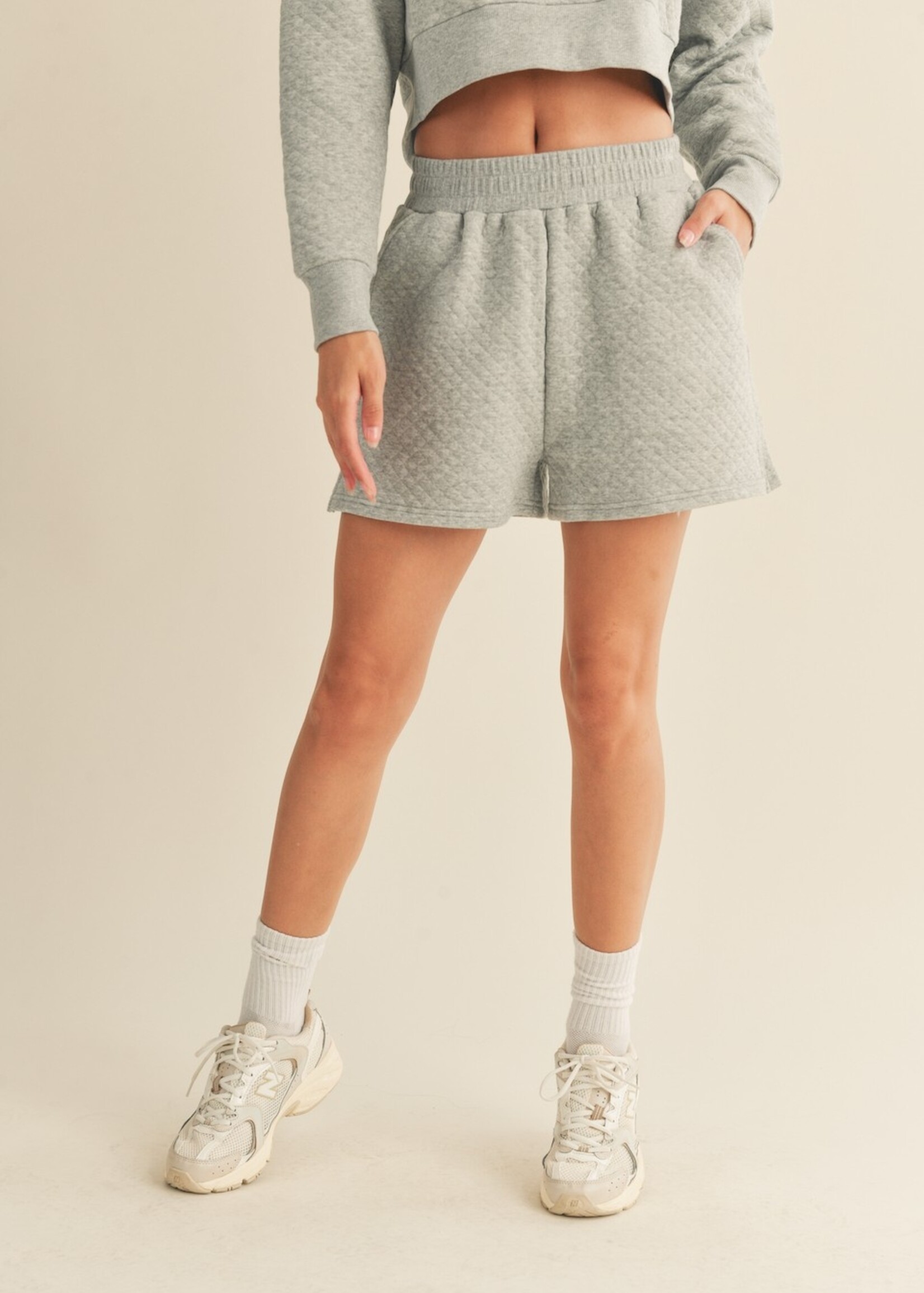 Quilted grey shorts