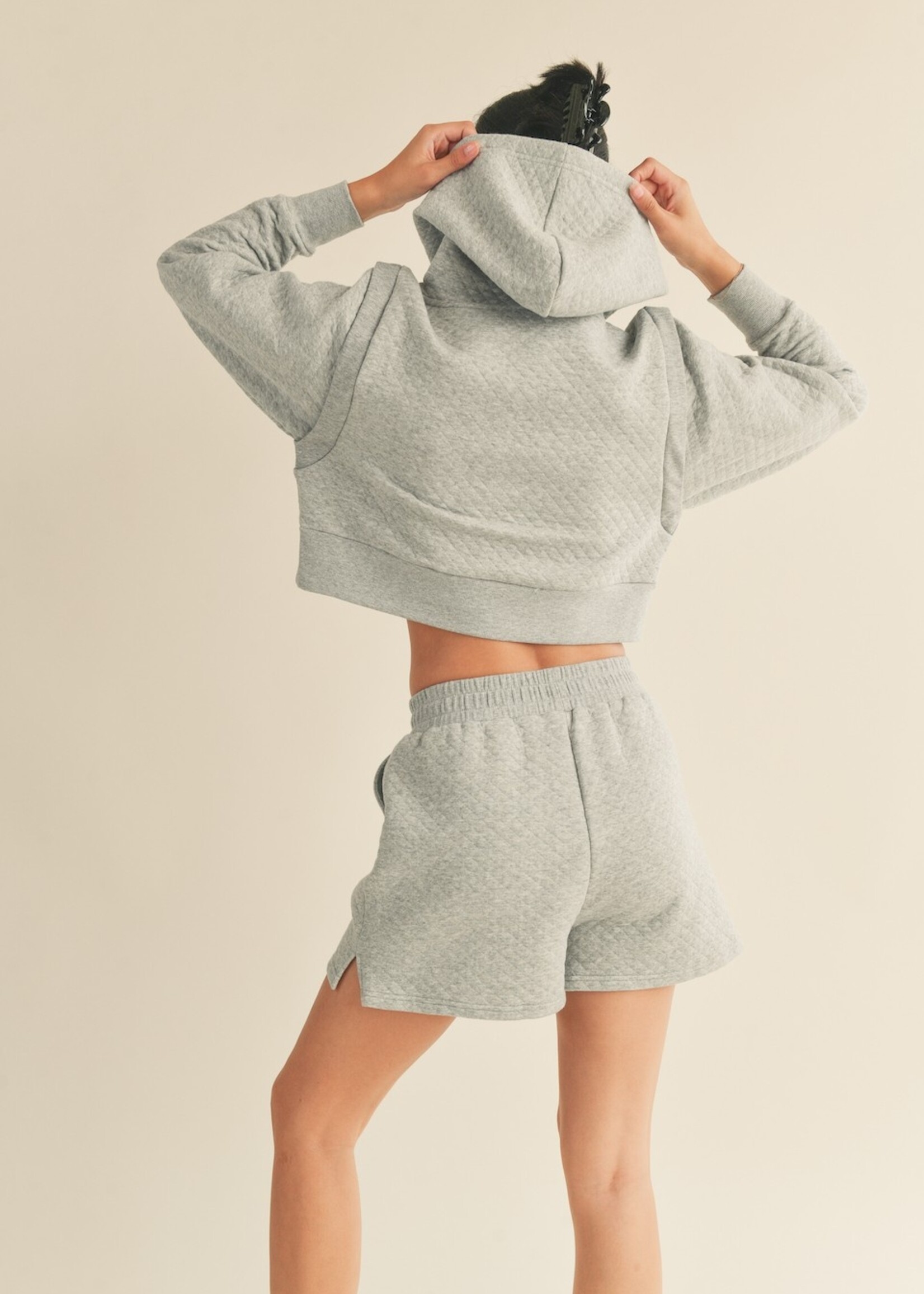 Quilted grey shorts