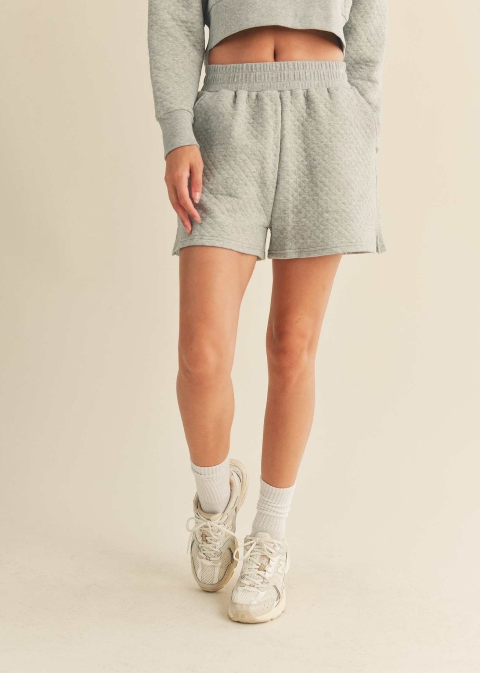 Quilted grey shorts